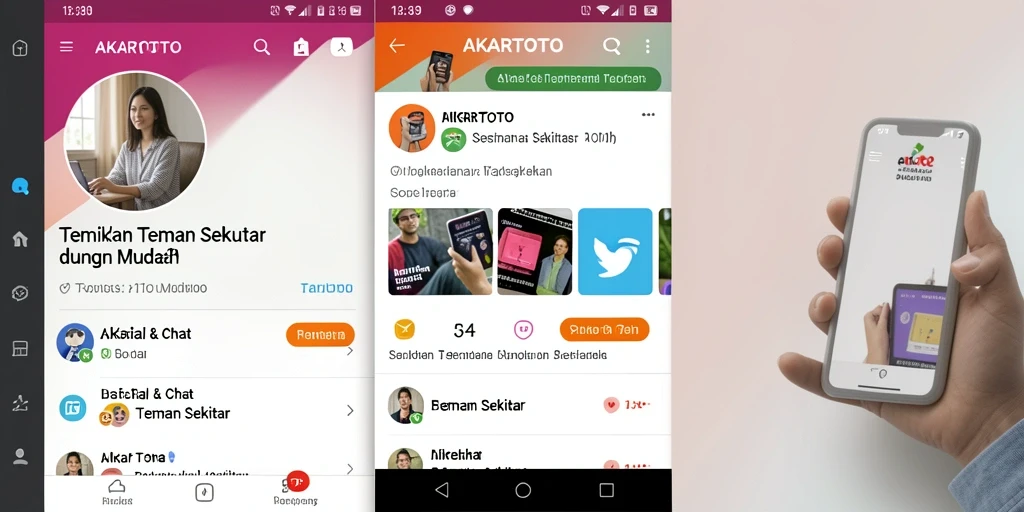 Tampilan antarmuka aplikasi AKARTOTO yang intuitif dan menarik.