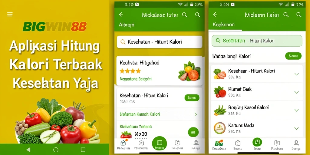 Tampilan antarmuka <strong>BIGWIN88</strong> yang user-friendly untuk menghitung kalori.