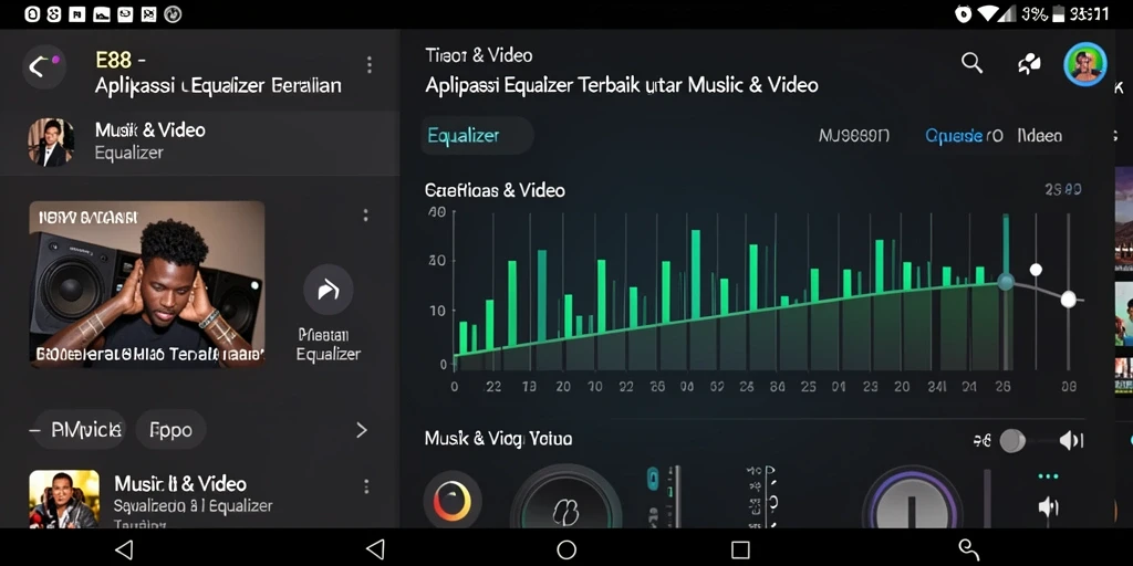 Antarmuka E88 menampilkan kontrol equalizer yang intuitif dan modern.