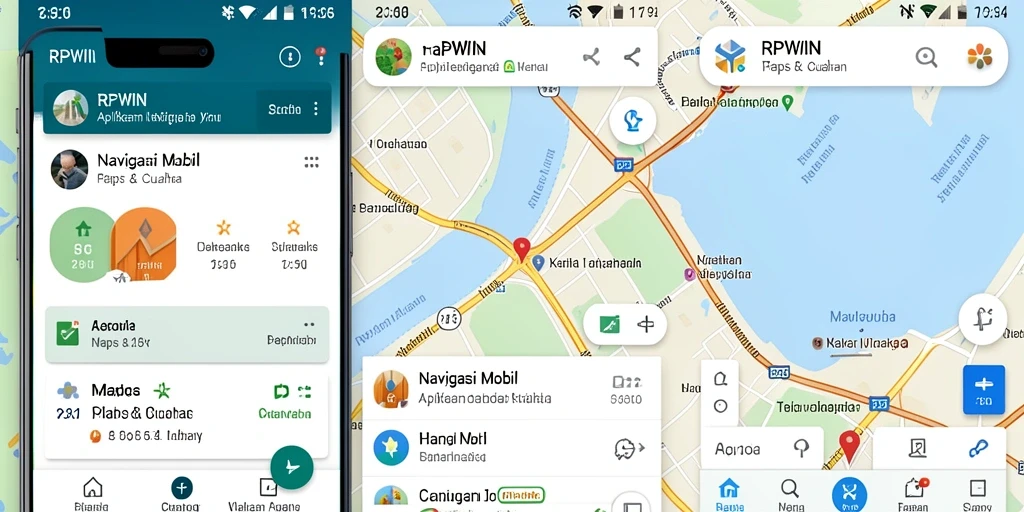 Tampilan antarmuka navigasi mobil RPWIN yang user-friendly.