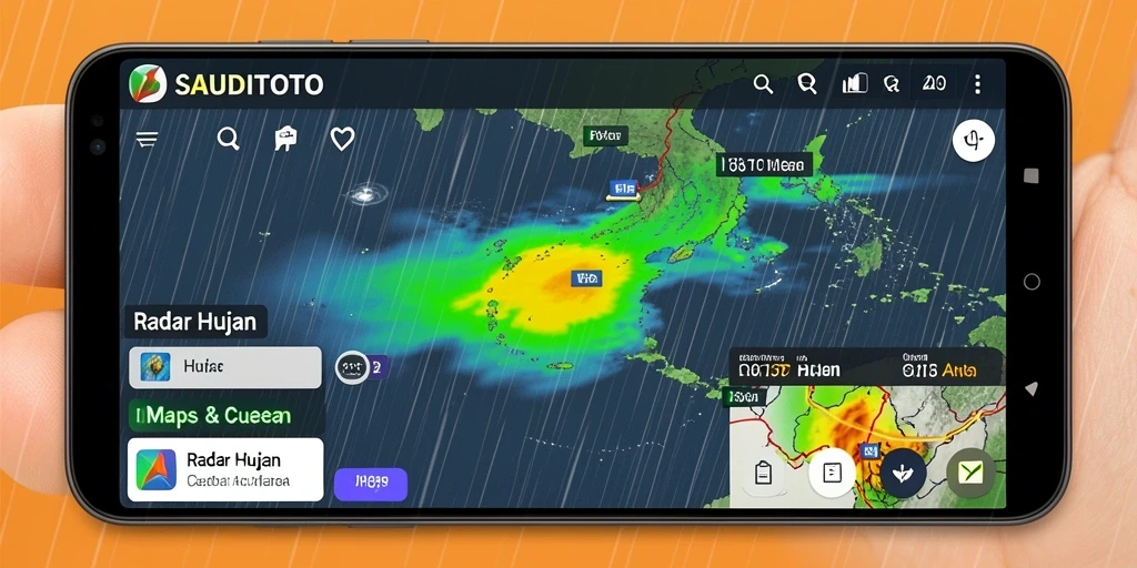 Tampilan antarmuka SAUDITOTO yang menampilkan fungsi Radar Hujan.